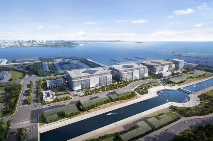 Bird's eye view of Lotte Biologics plants in Songdo, Incheon, South Korea (Courtesy of Lotte)